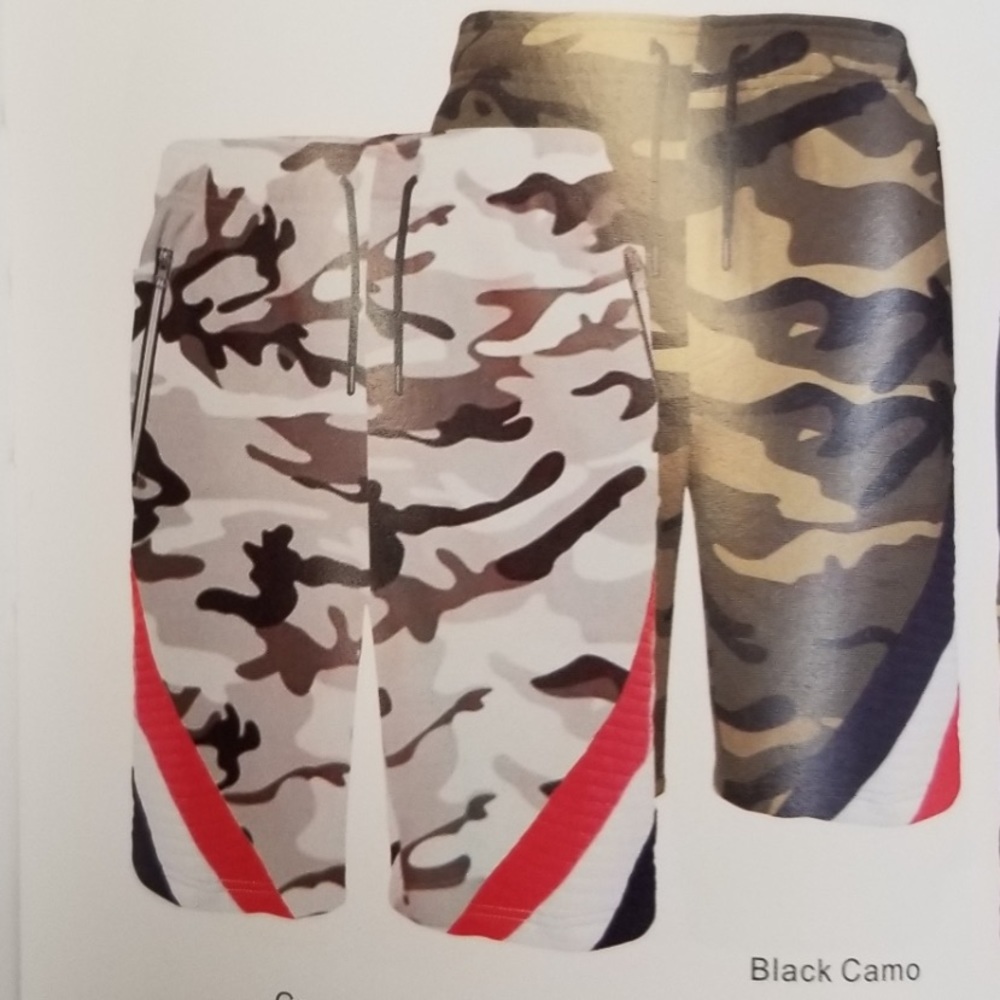 Men’s Camo Sweat Pant Stretch Shorts